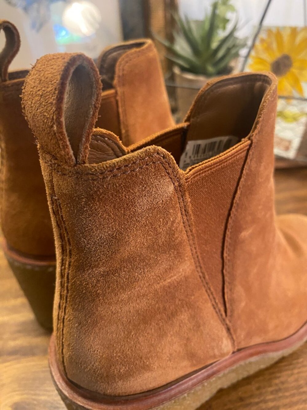 CLARKS Clarkford Top Chelsea Boot - Suede Leather Wedge Ankle Boots - Size 6.5 - Picture 9 of 13